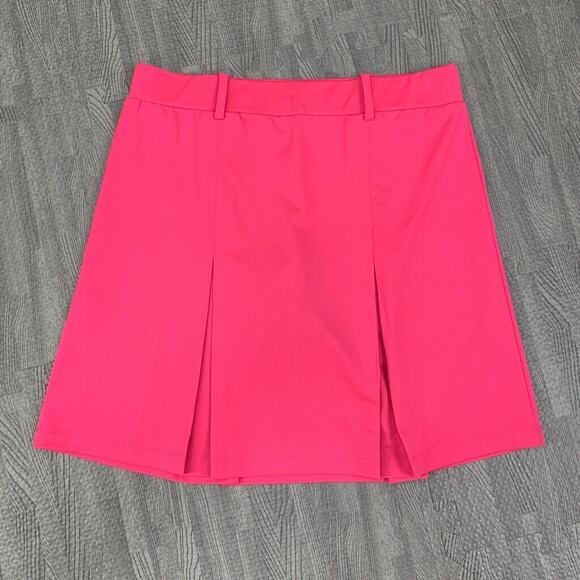Golfino Skort Womens 4 Neon Pink Inner Lined UV Protection Pleated Stretch Waist - Picture 9 of 12